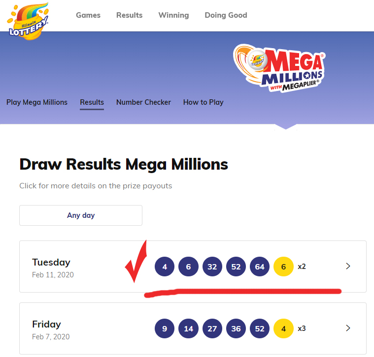 Mega Millions Illinois Lottery