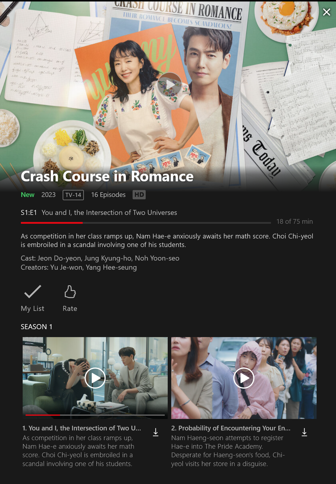 넷플릭스 최신한국드라마 일타스캔들(Crash Course in Romance) 스트리밍 시작